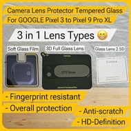 Pelindung Skrin Google Lens Camera Pixel 9A 7 8 9 Pro XL TemperedGlass for Pixel 3XL 4 5G 6 5A Prote