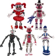 5pcs FNAF Five Nights At Freddy's Baby Ballora Funtime Freddy Ennard Foxy Action Figures Light Up Ga