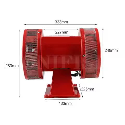 MS-790 Air Defense Siren 180DB RV Motor Driven High Decibel Alarm Auto Air Raid Retro Siren Horn For