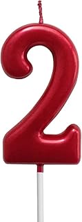 Red Birthday Candles 2 Candle 2nd Two Years Cake Bady Roman Numberal Cool Number Candle No 20 21 22