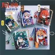 ❒♚▣Anime Genshin Impact Razor Diluc Men Women Student Mini Hand Account Notebook Diary Notepad Carto