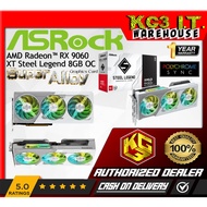 AsRock RX9060 OC 8GB GDDR6 XT Steel Legend AMD Radeon Graphic Card (RX9060XT SL 8GO) / RX 9060 XT