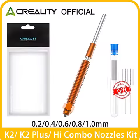 1PCS Creality K2/K2 Pro/K2 Plus Nozzle Kit with 5PCS Cleaning needle,Copper Alloy and Hardened Steel