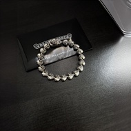 CHROME HEARTS Silver 925 Peach Heart Love Bracelet Retro Punk Rock Accessories Street Hip Hop Jewelr