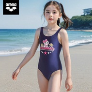 Arena | ชุดว่ายน้ำป้องกันแดดสำหรับเด็กผู้หญิงแบบชิ้นเดียว