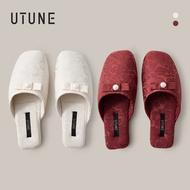 UTUNE Women Flat Slippers Traditional Embroidered Satin High-end Slippers