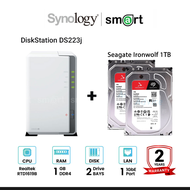 Synology DiskStation DS223j 2-Bay + 2 x Seagate Ironwolf 1TB / 2TB