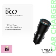 Dmes DCC7 48W Fast Charging Car Charger Cigarette Lighter With USB Type C Dual Ports