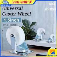 10KG Universal Swivel Casters 1.5" Wheels PP Dual Roller Wheel For Platform Trolley Wheels