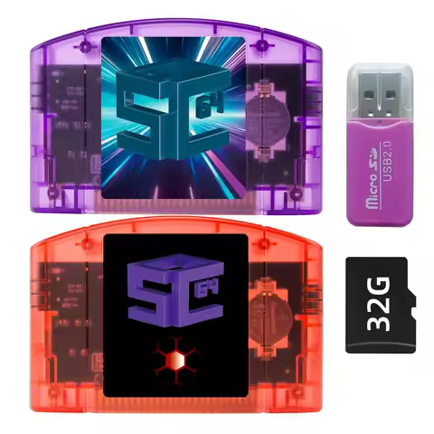 REMANK SC64Summer SC64 Open Source 5000 in-1 SC64 Flash N64 Cart SC64 For SNES N64 GBC N64DD Retro V