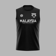 [READY STOCK] Malaysia ''Harimau Malaya" Jersey Black/White - SLEEVELESS