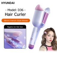 HYUNDAI D36 Egg Curler Stick Hair Curler With Negative Ion Hair Care 36mm French Roll 3 Temperatures
