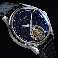 2022 Sugess Tourbillon Mens Watch Seagull ST8230 Movement Blue Aventurine Stone Luxury Mechanical Hand Wind Watches Crocodile