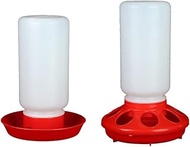 Chick Feeder and Waterer Set, Plastics Top Fill 2.2LB Feeder and 0.26Gal Waterer-Scoop for Baby Chic