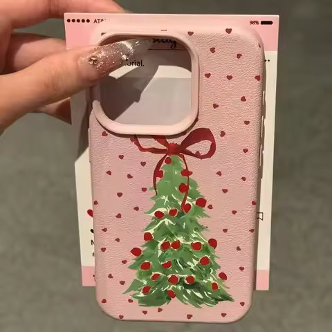 Christmas Tree Design Lichee leather pattern Phone Case Oppo Realme 15 P3X 14 13 12 11 9 9i C75 C63 