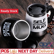 HEAT INSULATION 💖 450ml Self Stirring Mug Electric Auto Mixing Stainless Steel Cup Milk Tea Hot Choc