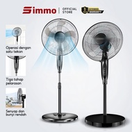 Simmo Stand Fan 3 Speed Control 5 Blades Silent Strong Wind Floor Adjustable (16")