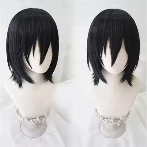 High Quality Anime Bungo Stray Dogs Fyodor Dostoevsky Cosplay Wig Short Black Heat Resistant Synthet