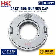 5B Cast Iron Burner Cap TL-123C Tudung Burner Dapur Gas 5B Dapur Gas Besi Tuang Heavy Duty High Qual