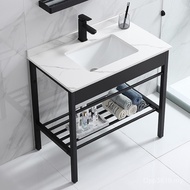 9C Table Combination Countertop Slate Marble Simple Washbasin Stainless Steel Toilet Bracket Floor-s