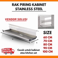 Rak Piring Dapur Kitchen Set Atas Kabinet Stainless Steel