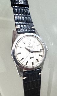 古董錶珍藏瑞士雷達 （60年代產品）RADO 990 Cal 1702/03 型號機械手上鏈男仕腕錶，原廠不銹鋼錶殼直徑34mm，運作正常。