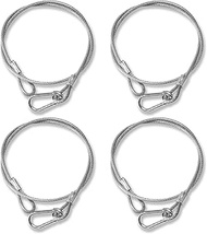 (4 Pcs) 4mm×85cm Adjustable Picture Hanging Wire, clamp Hook Safety Rope Hanging Device, Used for Mo