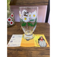 GL0401-ADERIA Water Glass Flower Pattern Size: 2.5x5.5 Inches