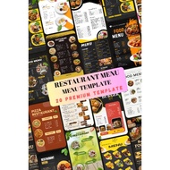 20 Template Menu Restaurant, Gerai, Warung, Stall Burger ➕ FREE QR CODE GENERATOR 🆓