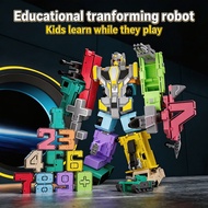 Kids Numbers Transformable Combination Robots 0~9 Robot Transformers Toys Educational For Kids