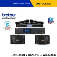 BMB เซ็ต DAR-350H+CSN-510+WB-5000S แอมป์คาราโอเกะระบบ A/V 2 x 350 วัตต์ Karaoke Speaker และ UHF Wi