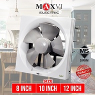 Maxvi 8" / 10" / 12" Wall Exhaust Fan High Quality / Good Quality PVC / Wall Mount GREY Blade With S