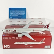 NG รุ่น 1400 Qatar Airways B777-300ER A7-BAN A7-BAX FIFA World Cup Collectible เครื่องบินของเล่นผลิต