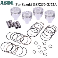 ASDL ชุดแหวนกระบอกลูกสูบ4ชุด STD 49มม. 49.25มม. 49.5มม. 49.75มม. 50มม. 14มม. สำหรับ SUZUKI GSX250 GJ