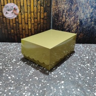PREMIUM Box kue/Dus snack/kotak kue/ 12x16x7cm Tebal 400gram emas/gold
