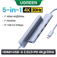 UGREEN Colorful Type C Hub USB C to 3xUSB3.0+HDMI+PD100W with 4K 30Hz HDMI Port for MacBook M3 MacBo