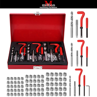 millionhardware - 88pcs M6 M8 M10 Thread Repair Insert Kit Thread Auto Repair Tool Compatible Hand T