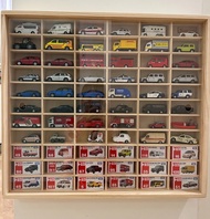 ชั้นวางรถของเล่นไม้ ชั้นโชว์โมเดลรถ รถของเล่นเด็ก  Montessori  66 sections Wooden Shelf/Show Case for 1/64 car toys display case Tomica/ Hot Wheels /match box  Boy Car Toys