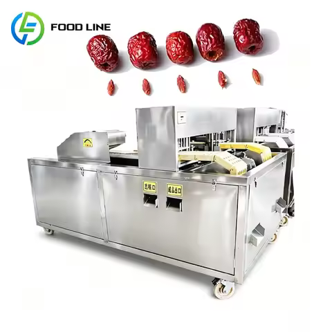 Commercial Automatic Dry Date Seed Pit Pitting Remover Machine Red Dates Palm Prune Kernel Removing