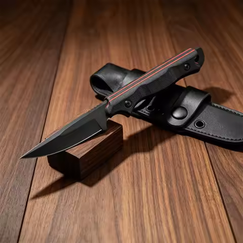 Portable Outdoor Fixed Blade Survival Knife, G10 Handle 8Cr13MoV Steel Hunting Hiking Camping EDC Ut