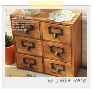 ZAKKA on a single series of six cells to do the old wooden cupboard buckle small drawers organize ca