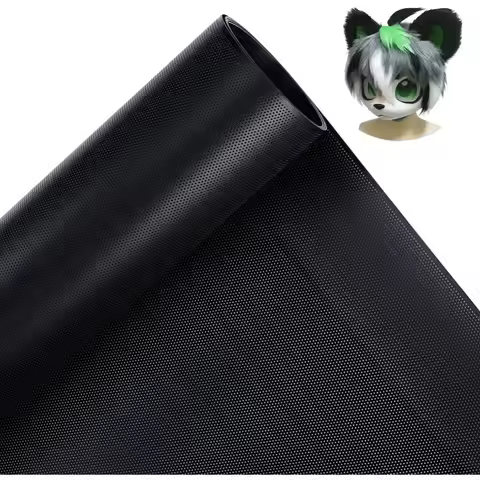 Custom Fursuit Eye Mesh 39x11.8inch Black PVC Net 0.3mm Thick Waterproof Printable Mesh for Furries 