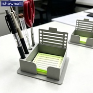 [ISHOWMAL] Plastic Sticky Note Box: Space-Saving Organizer for To-Do Lists & Notes