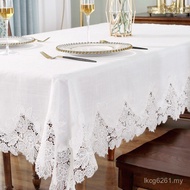Tablecloth Lace Coffee Table Linen 9917 Cover Cotton Household Hundred Dining White Simple Rectangul