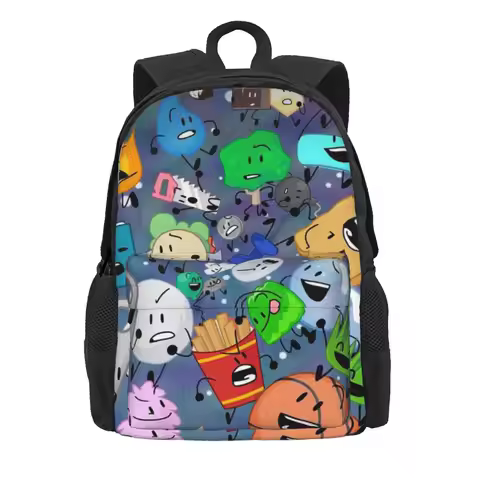 BFDI Backpack Daypack Large Capacity Kids BookBag School Bag Shoulder Bags for Men Women
