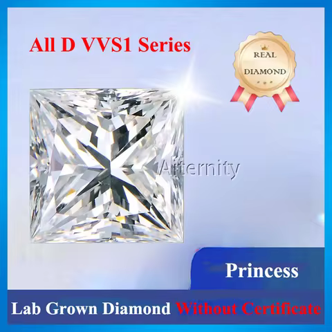 Princess Fancy Diamond Lab Grown Diamond HPHT CVD Without IGI Certificate Number D VVS SUPER WHITE S