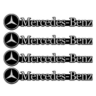 4ชิ้นป้ายสัญลักษณ์ลำโพงวิทยุสติ๊กเกอร์โลโก้อลูมิเนียมเครื่องเล่นเพลงในรถยนต์ตกแต่งรถยนต์สำหรับ Mercedes Benz AMG W210 W211 W204 W203 W176 CLK CLA GLK CLS ML A C E G S คลาส