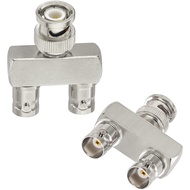 BNC Splitter Adapter BNC Male to Dual BNC Female Tee Type 3 Way Audio RF Coax Connector