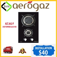 Aerogaz AZ-262F 30cm 2 Burner Tempered Glass Gas  Cooker Hob  | Express Free Home Delivery