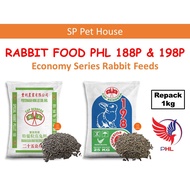 *REPACK 1KG* Rabbit Food Pellet Cap Bendera PHL 188P &amp; 198P / Makanan Pellet Arnab